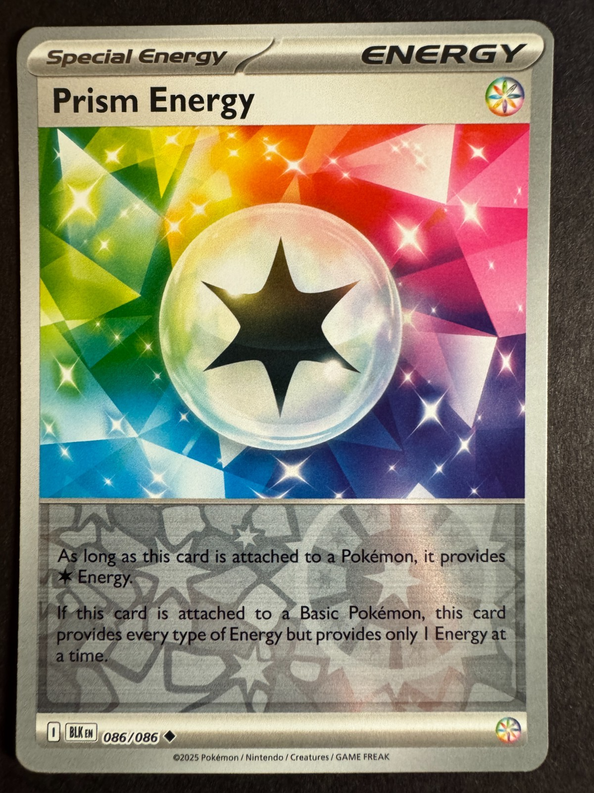 Prism Energy Reverse Holo 086/086 Pokemon Scarlet & Violet Black Bolt Near Mint