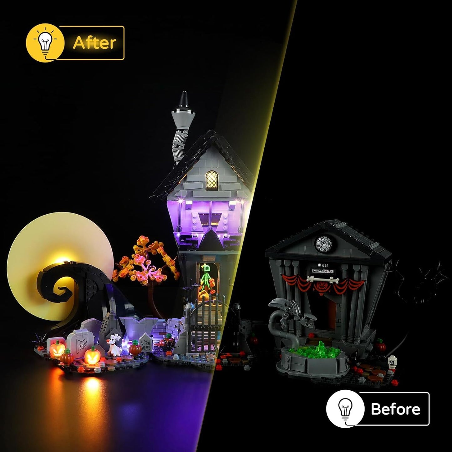 21351 Nightmare Before Christmas 21351 Lego LED Lighting Kit (Set not included)