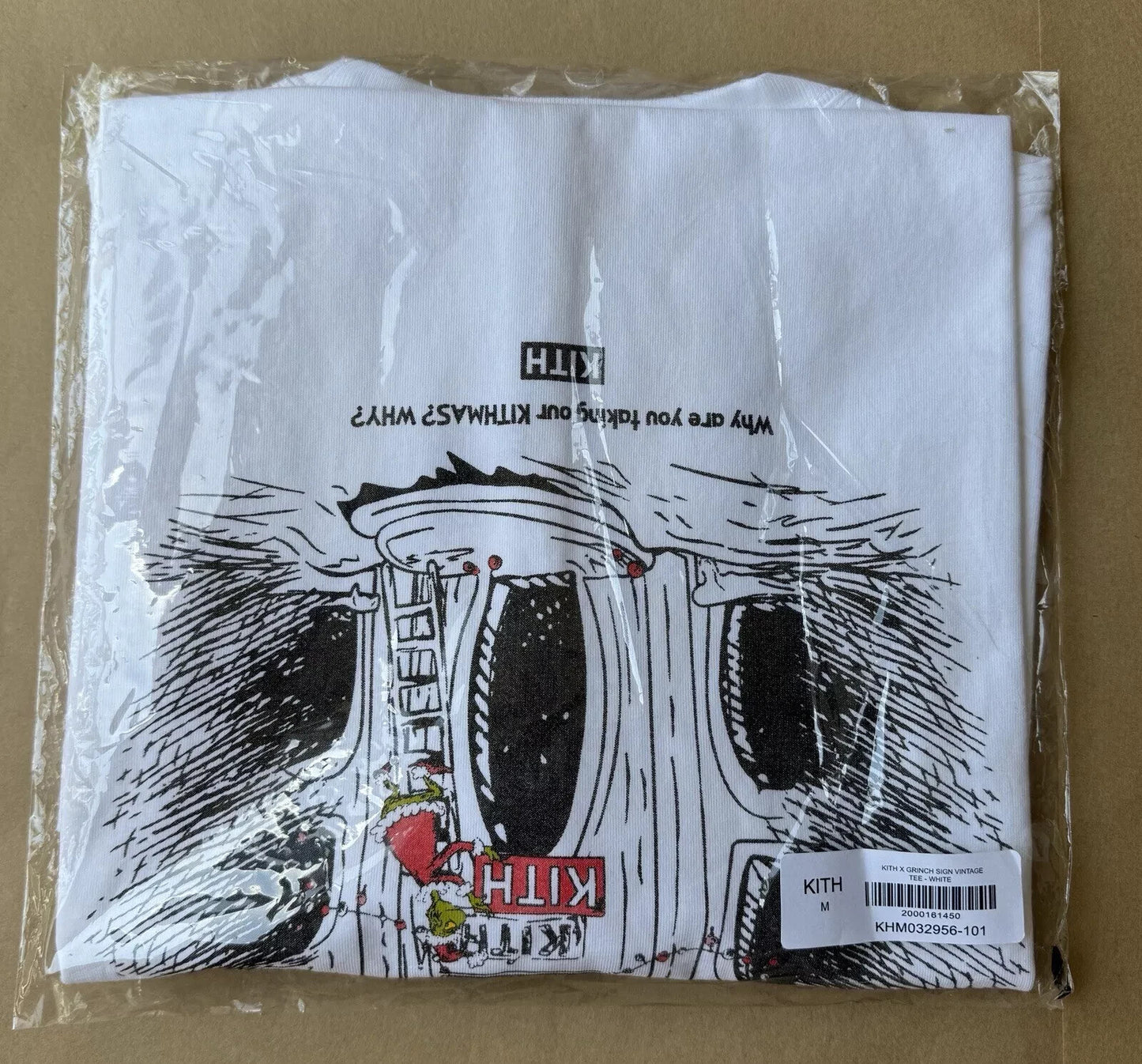 The Grinch Christmas - KITH x Dr. Seuss - White T-Shirt - Size M - NEW