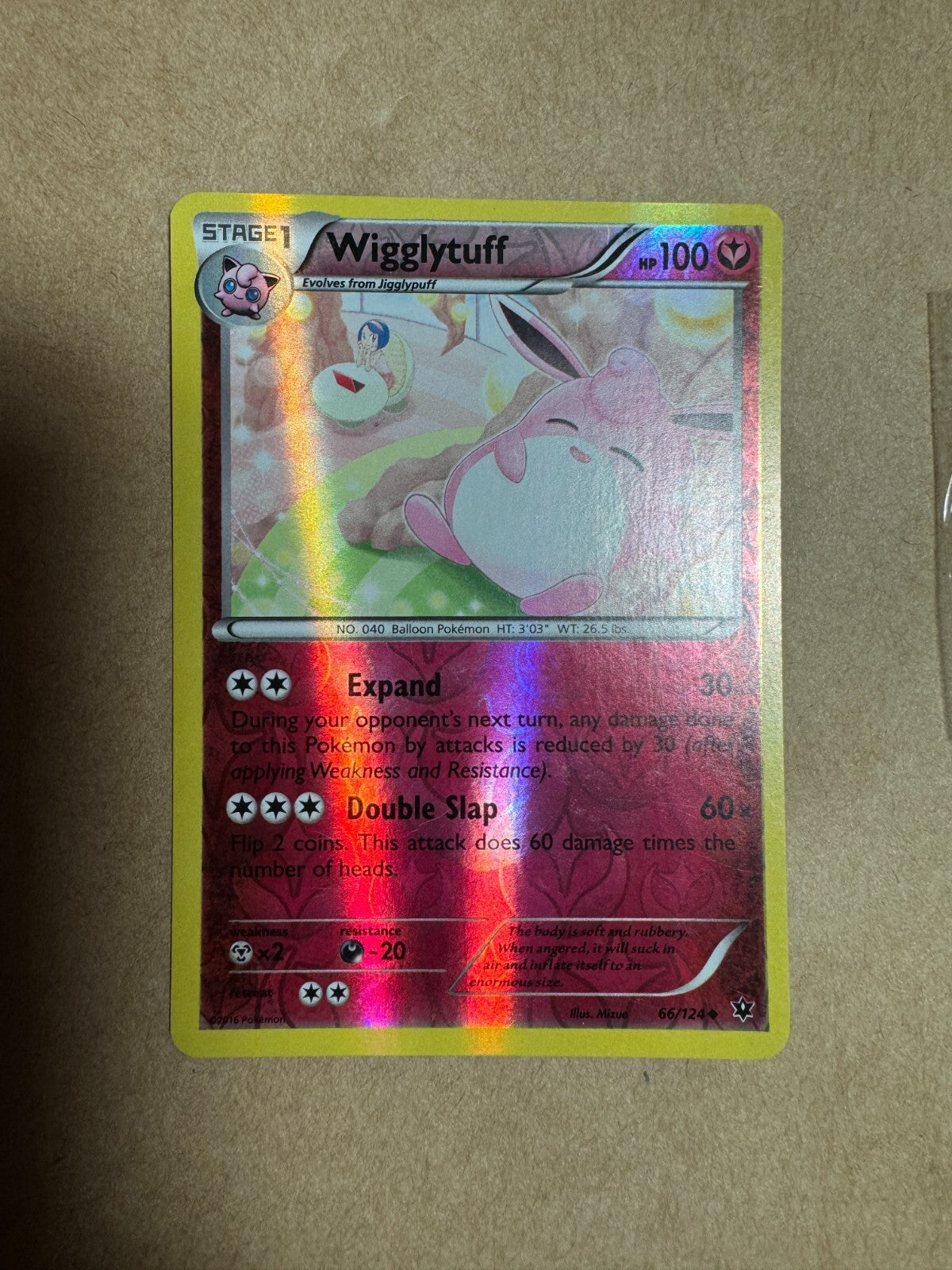 Wigglytuff Reverse Holo 66/124 Pokemon XY Fates Collide Holo Rare Near Mint
