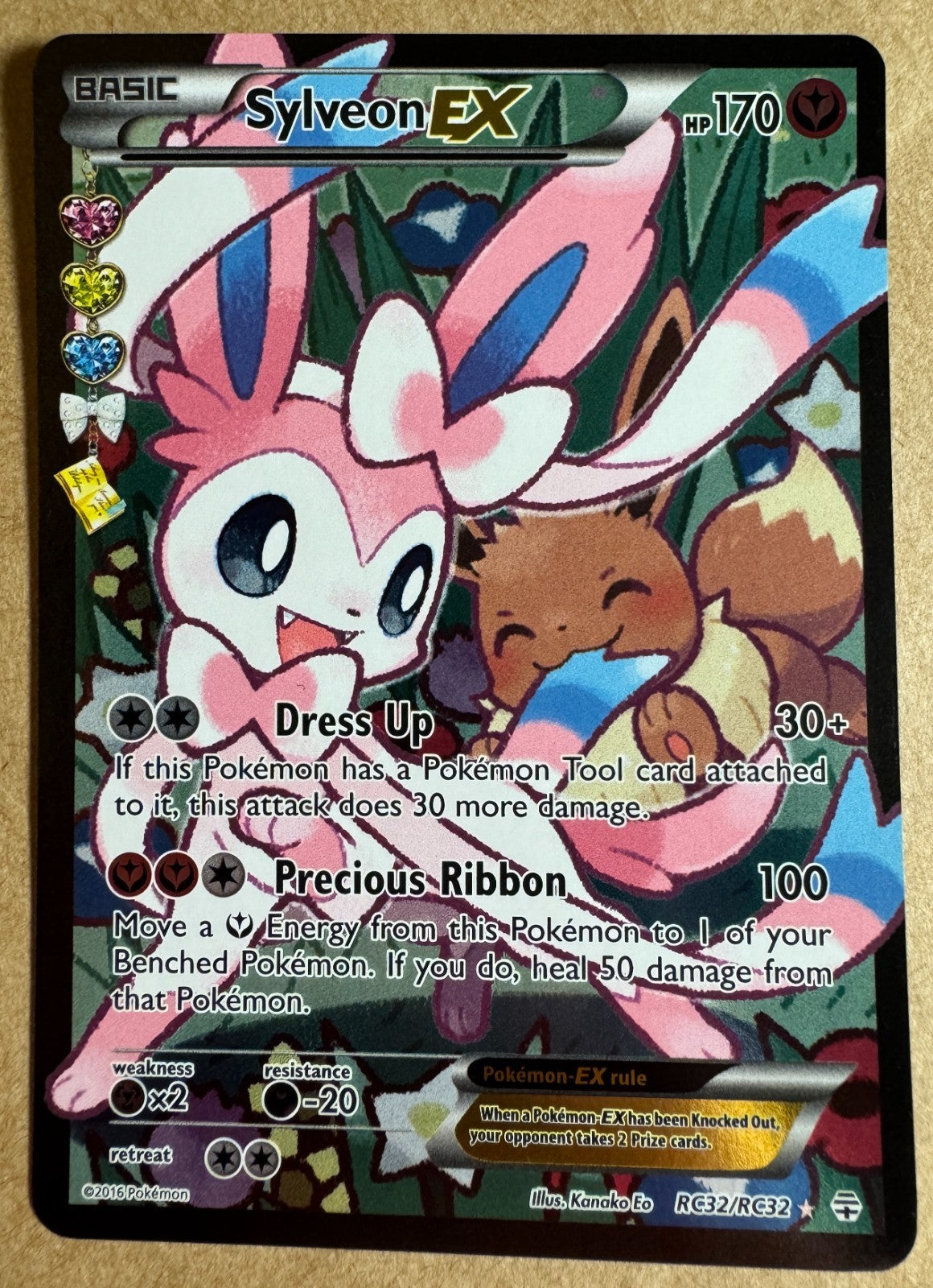 Sylveon EX Full Art RC32/RC32 Pokemon XY Generations Near Mint