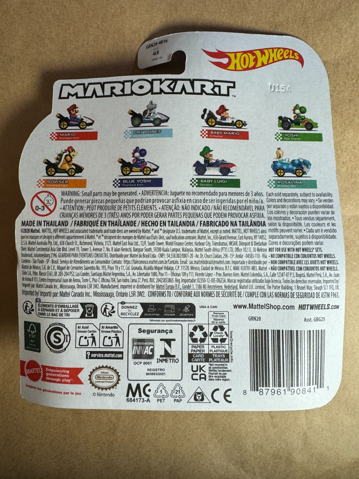 Bowser Standard Kart - Mario Kart - Hot Wheels - Mattel NEW