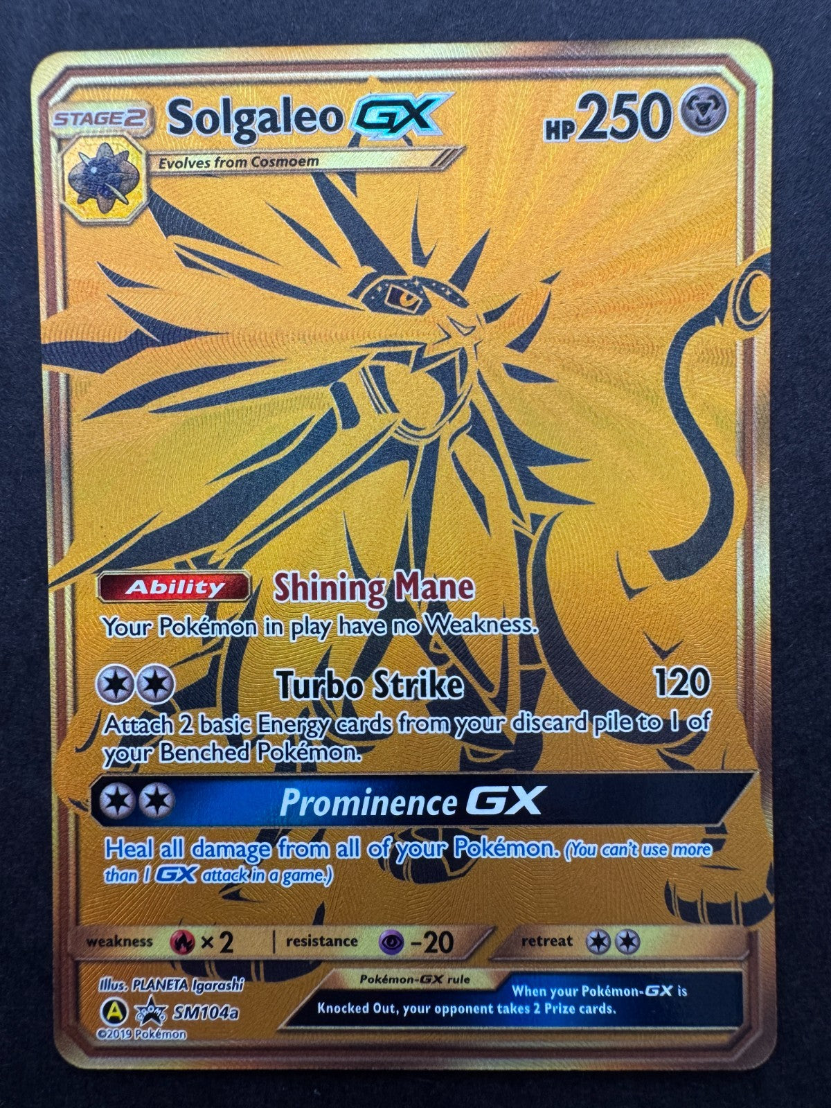 Lunala GX & Solgaleo GX Gold SM103a SM104a Hidden Fates Promo Pokemon Near mint