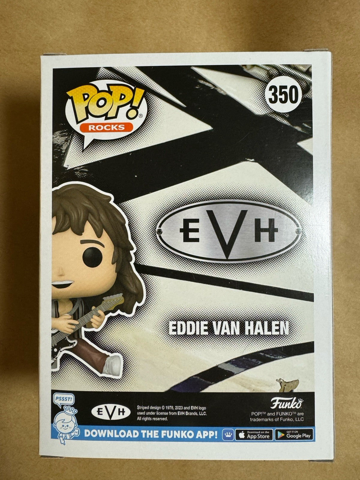 Eddie Van Halen Funko Shop #350 Funko Pop Vinyl Near Mint Condition