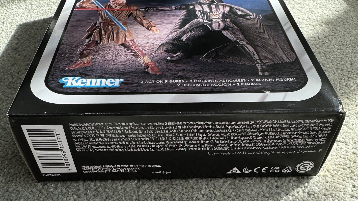 Star Wars Showdown Obi-Wan Kenobi + Darth Vader Kenner Action Figure 2-PACK NEW