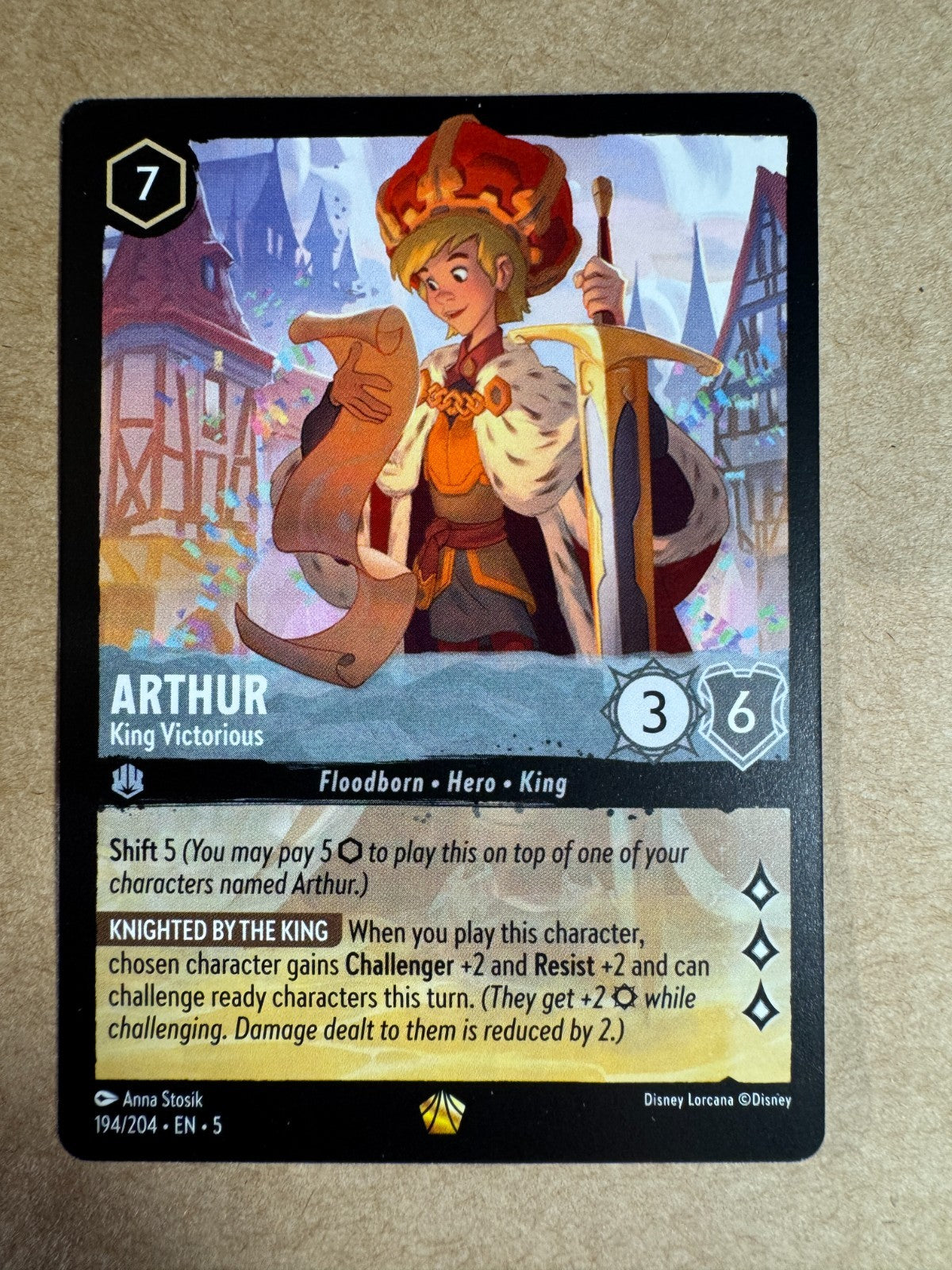 Shimmering Skies - FOIL - Arthur - King Victorious - 194/204 - Legendary