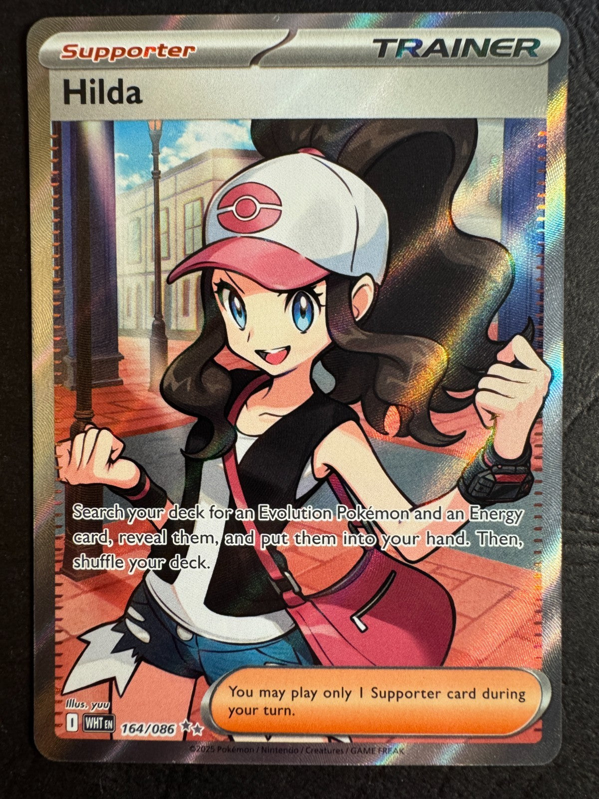Hilda Full Art Trainer 164/086 Pokemon Scarlet & Violet White Flare Near Mint