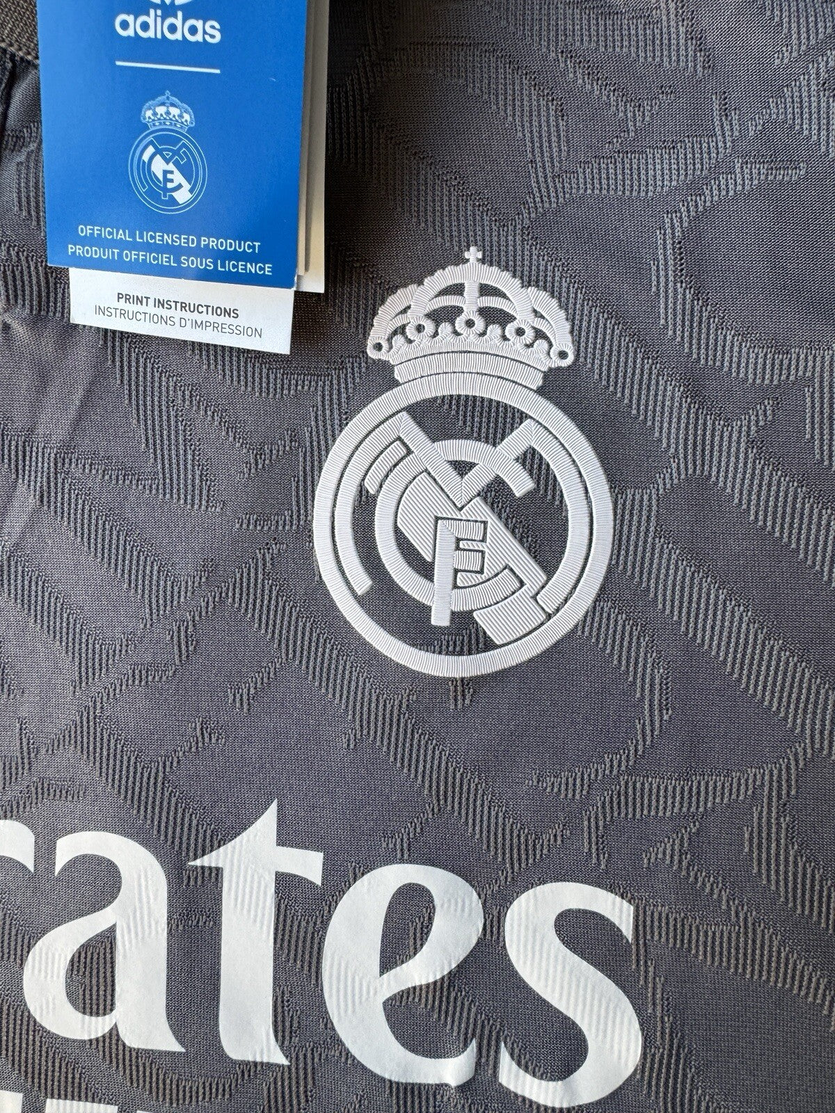 Adidas - Real Madrid Third 2024/25 Authentic Heat Rdy Jersey - M - NEW WITH TAGS