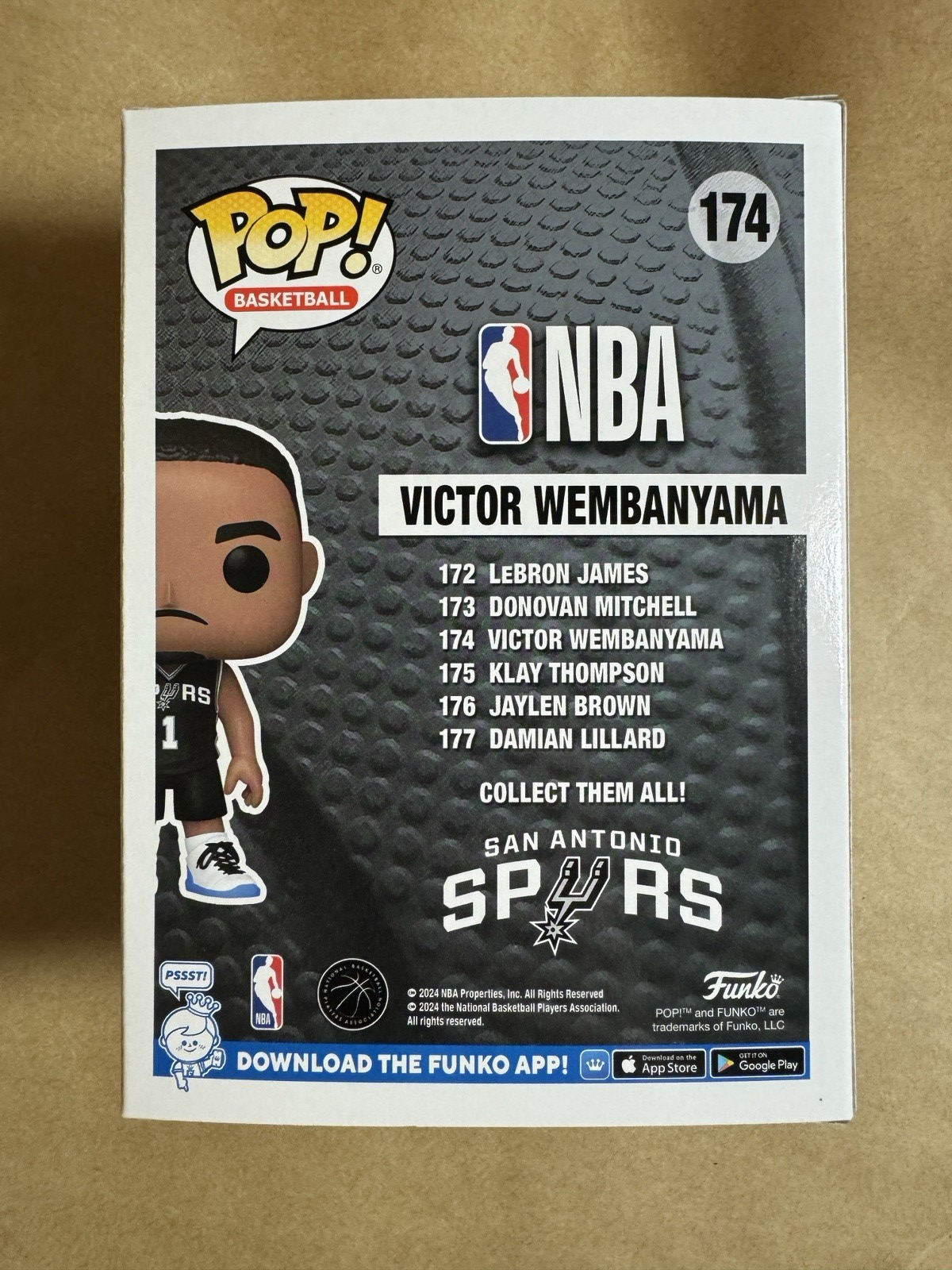 Victor Wembanyama Spurs #174 Funko Pop Vinyl Near Mint Condition