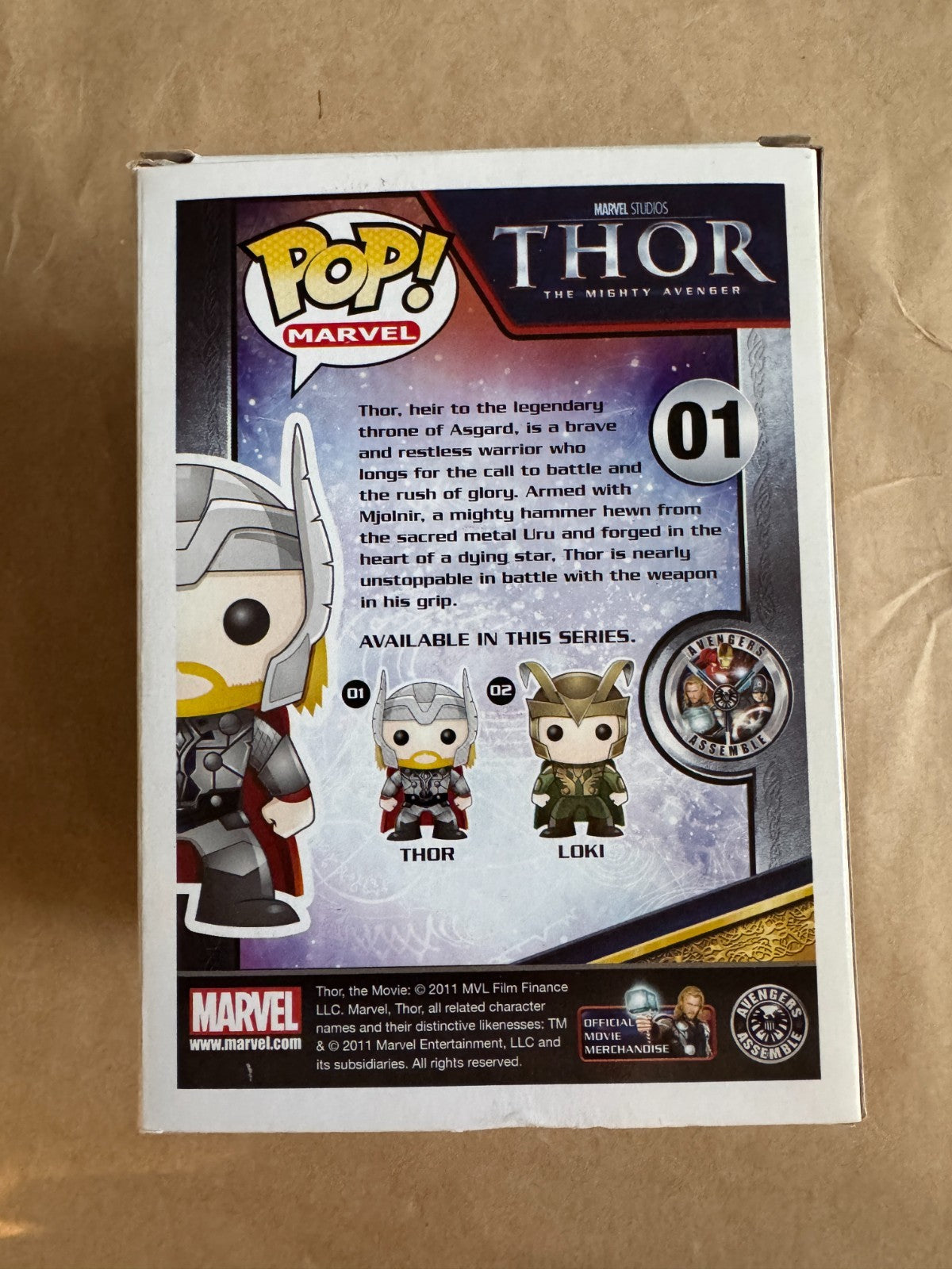 Thor Mighty Avenger #01 Marvel Funko Pop Vinyl 2012 Original