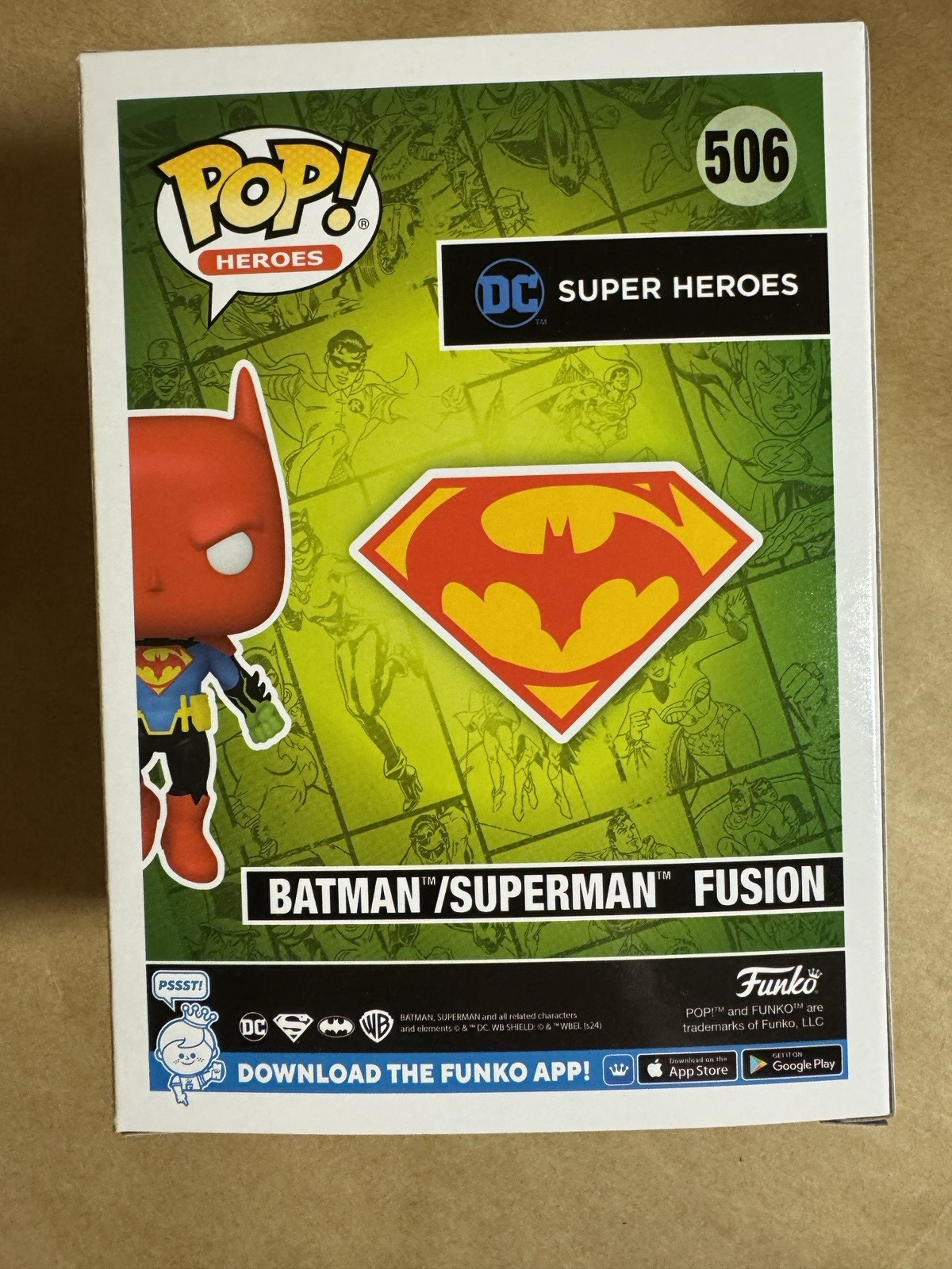 Batman/Superman Fusion SDCC #506 Funko Pop Vinyl Near Mint Condition