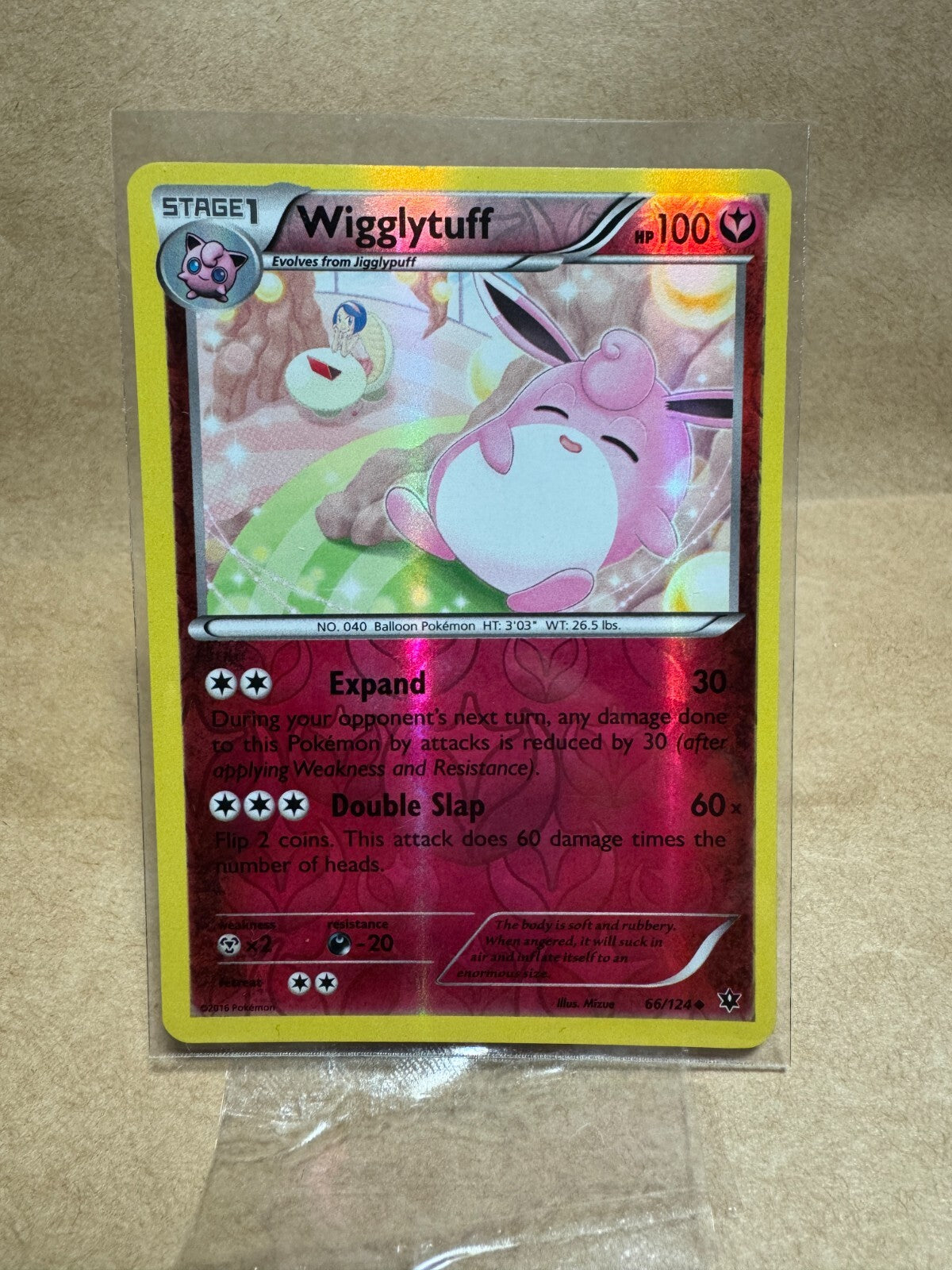 Wigglytuff Reverse Holo 66/124 Pokemon XY Fates Collide Holo Rare Near Mint