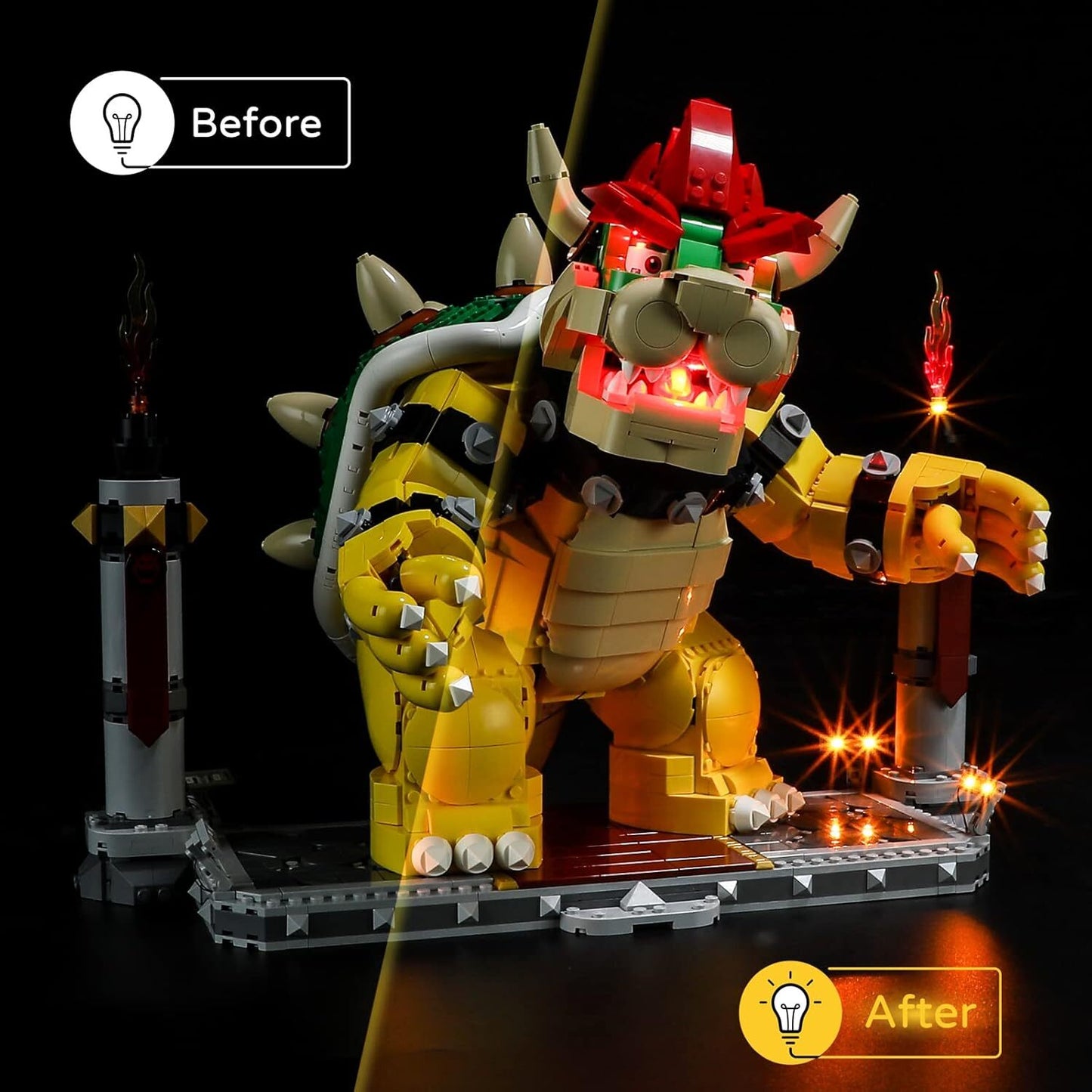 LED Lighting Kit - Nintendo Mighty Bowser 71411 (LEGO SET NOT INCLUDED)