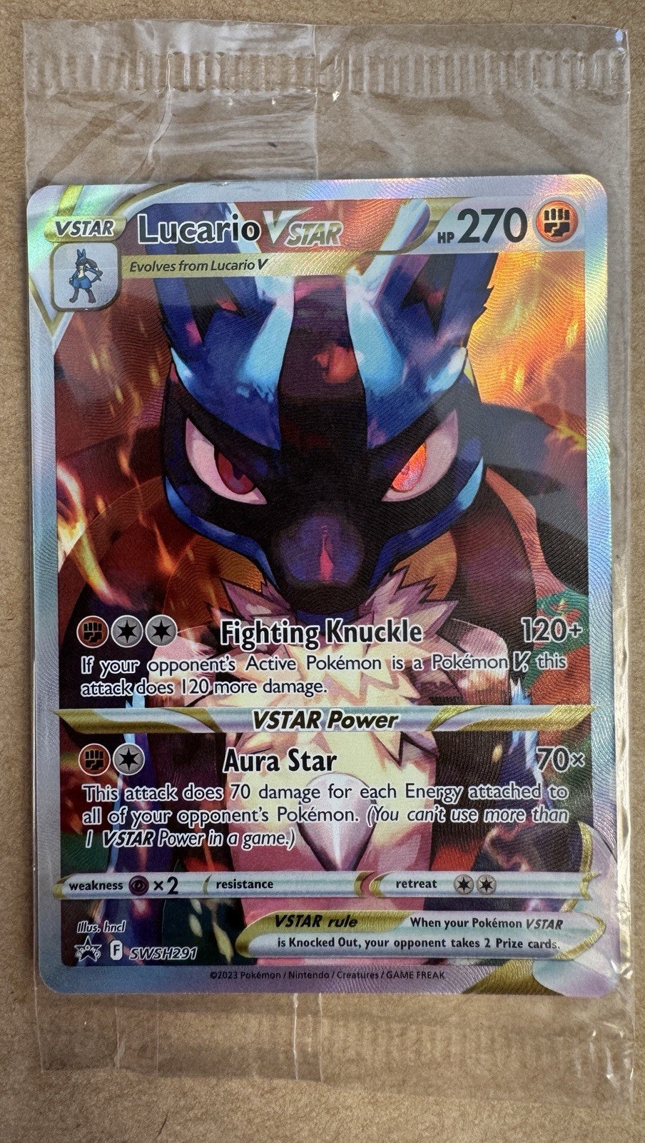 Lucario VSTAR SWSH291 Promo Pokemon SV Crown Zenith Holo Near Mint Sealed