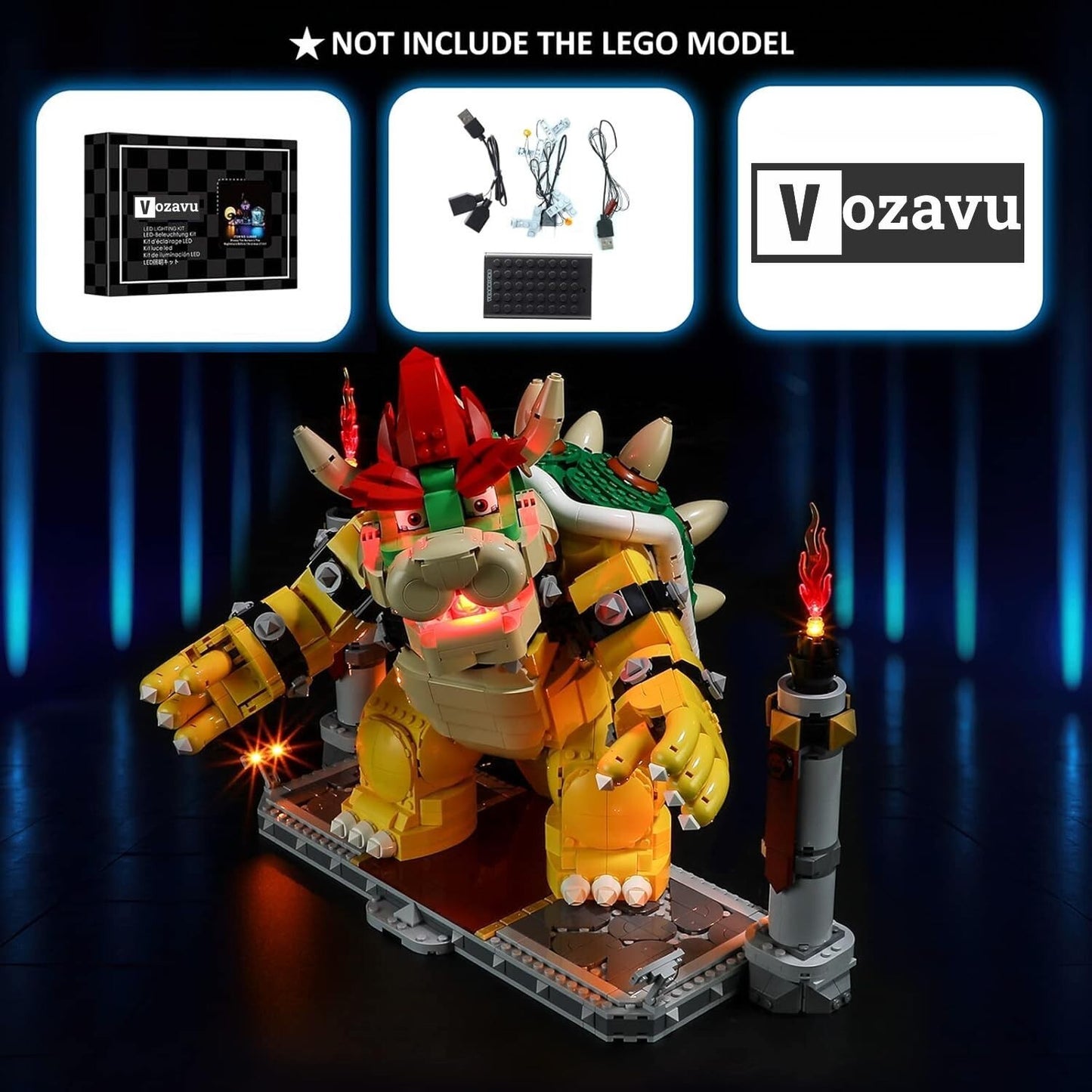 LED Lighting Kit - Nintendo Mighty Bowser 71411 (LEGO SET NOT INCLUDED)