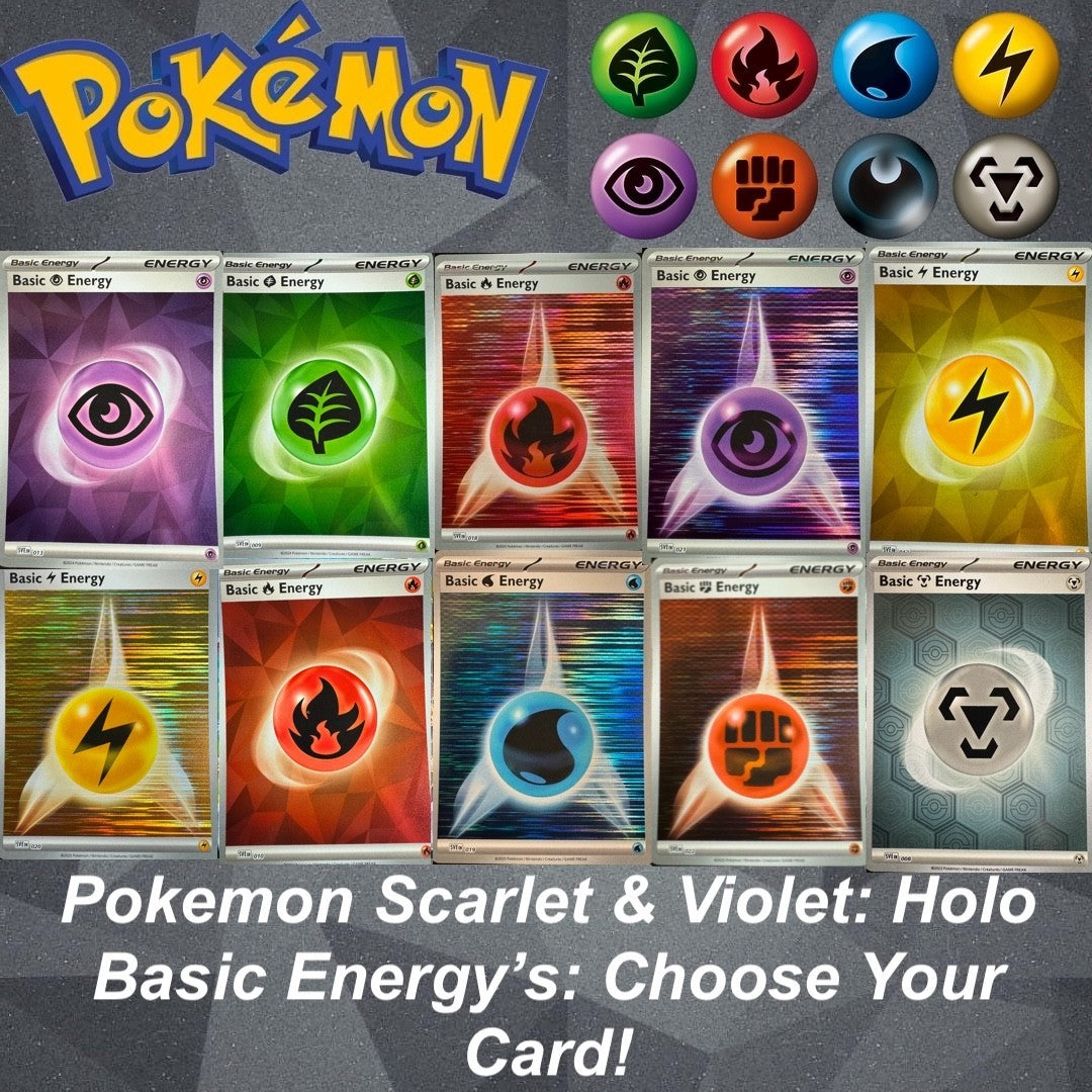 Pokemon Scarlet & Violet Holo Basic Energy All Types - Pokemon Choose Your Card