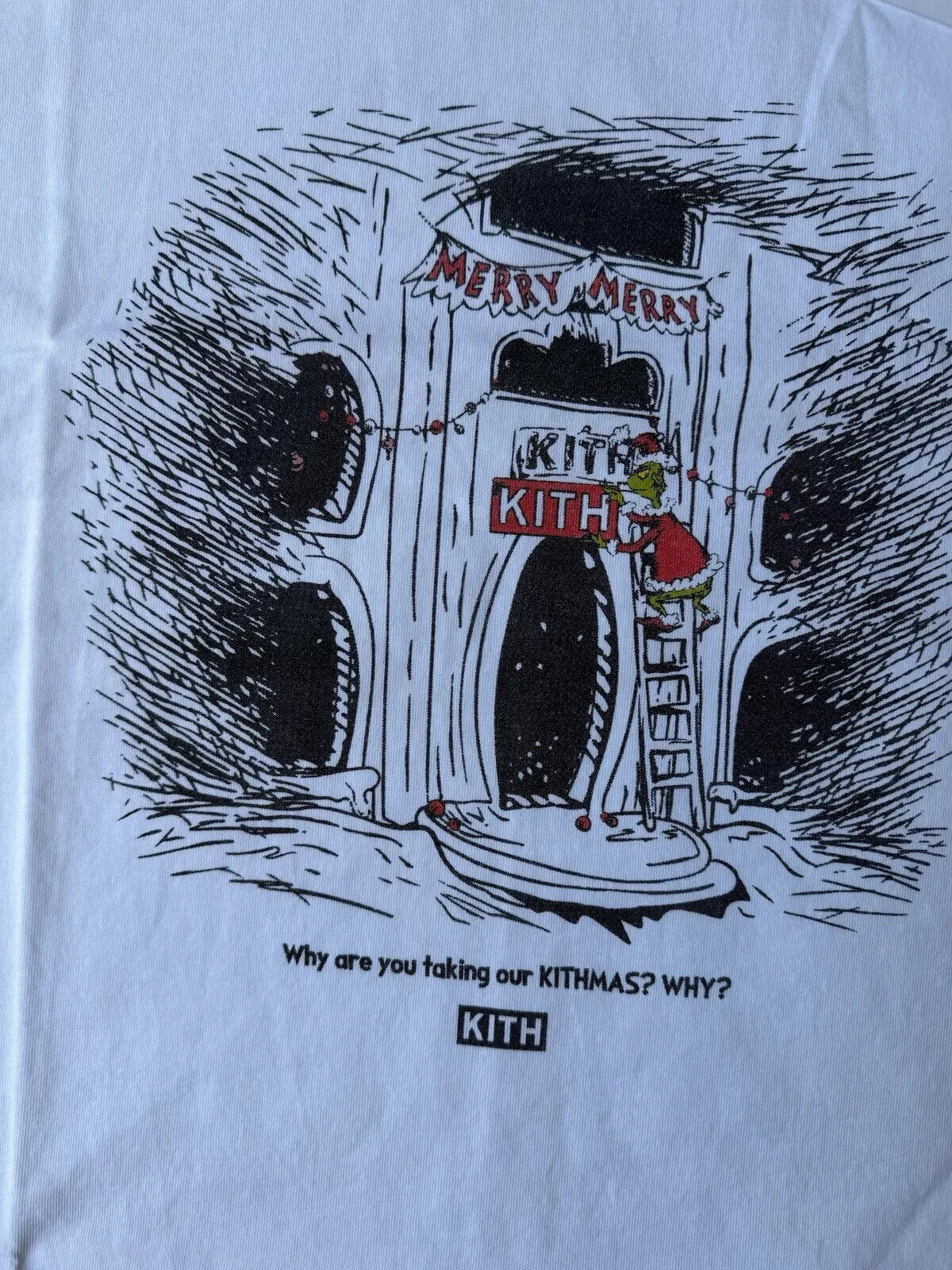 The Grinch Christmas - KITH x Dr. Seuss - White T-Shirt - Size M - NEW