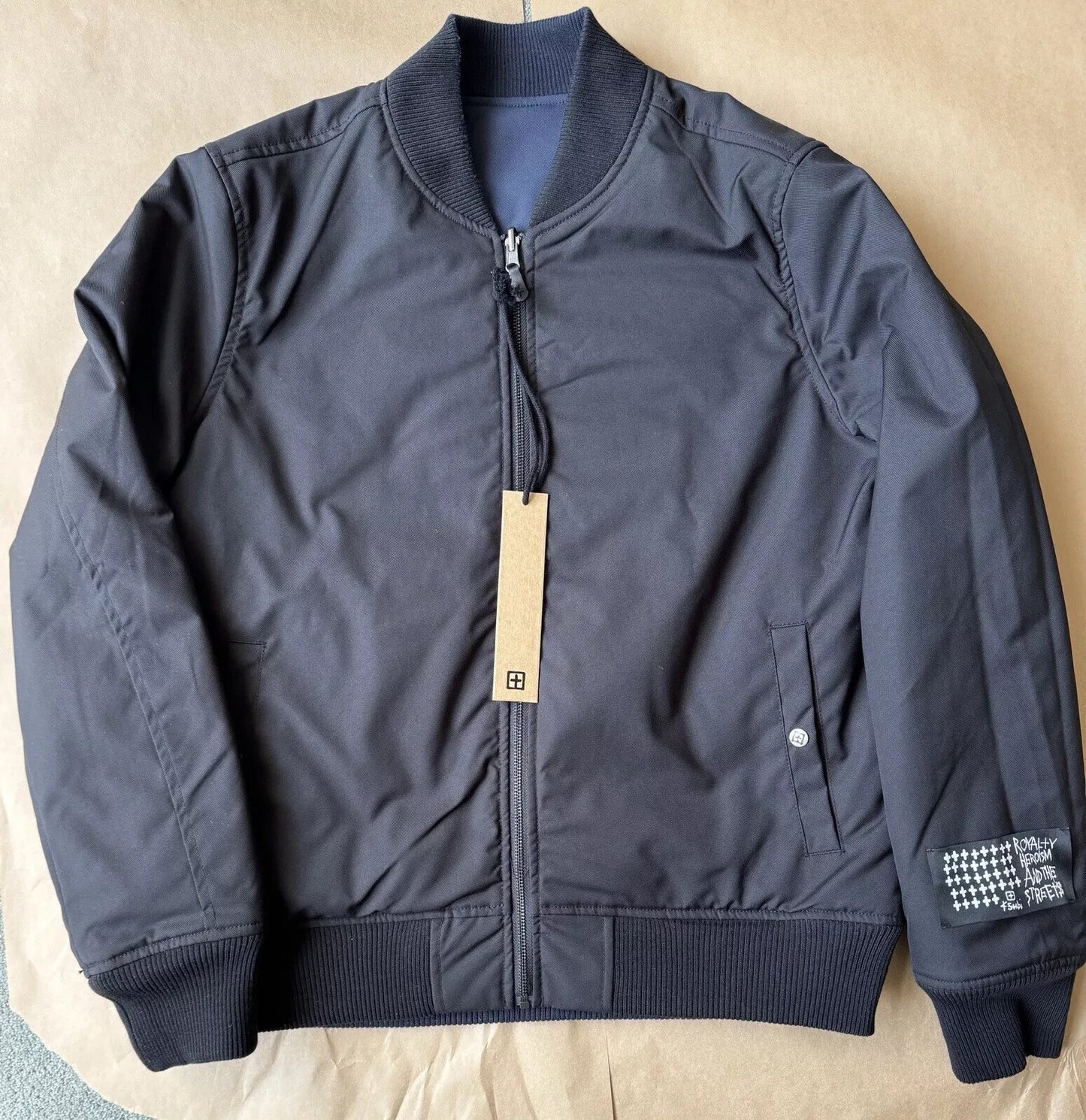 KSUBI Reversible Bomber Jacket - Midnight- Size L - NEW