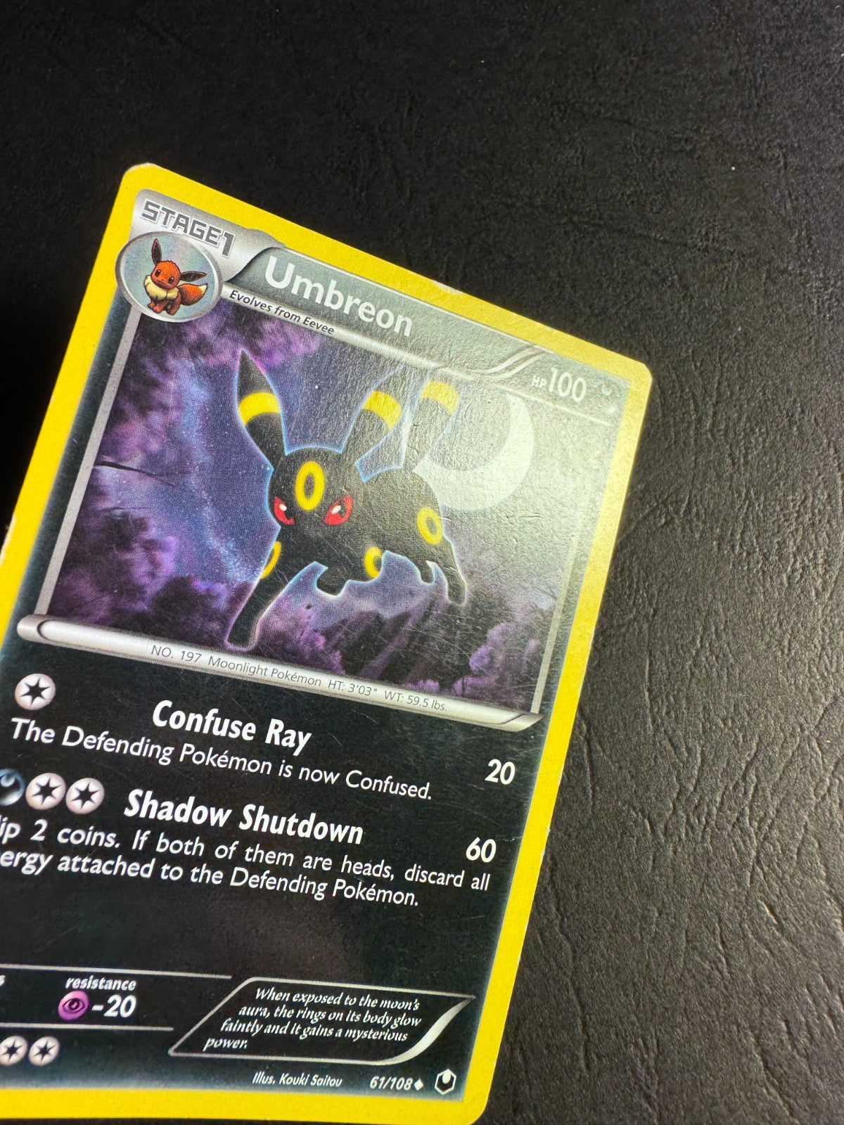 Umbreon Non-Holo 61/108 Pokemon Black & White Dark Explorers Heavily Played