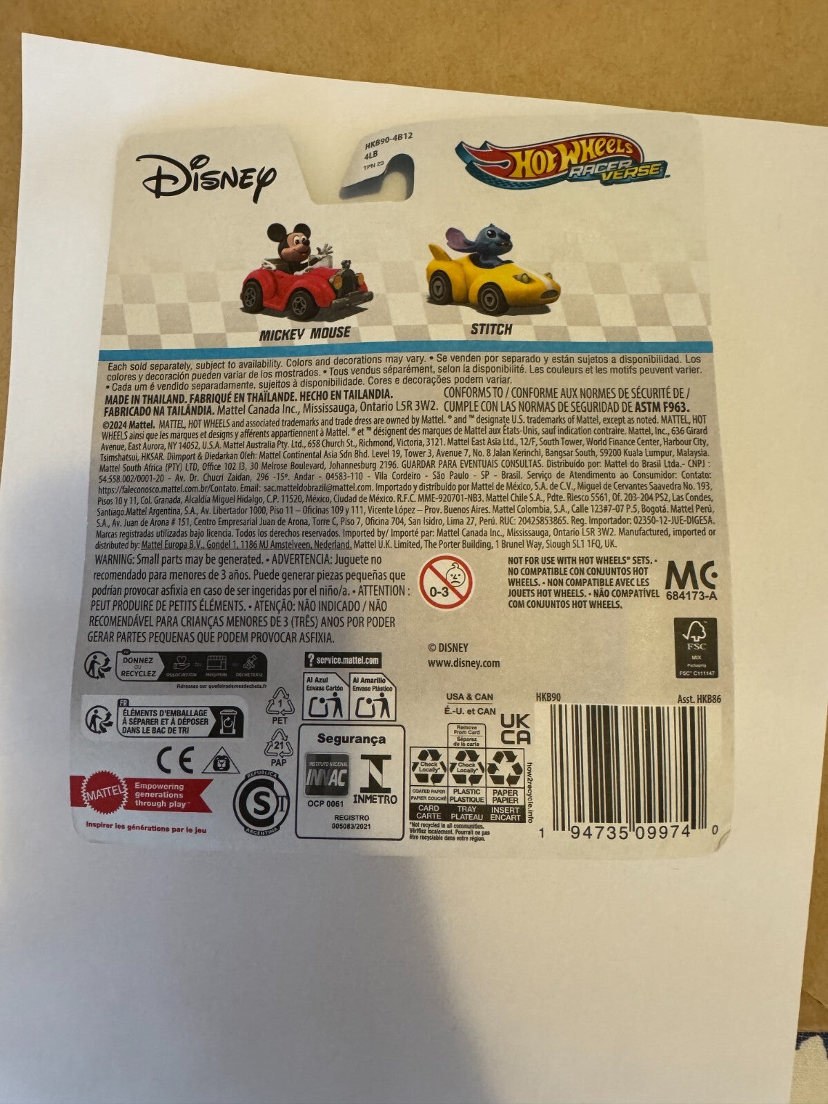 Stitch Disney - Racer Verse - Hot Wheels - Mattel NEW