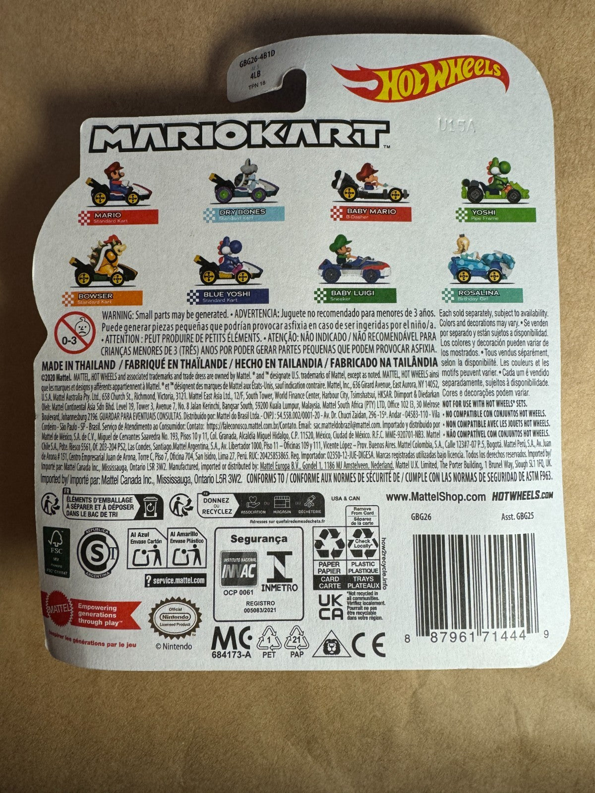 Mario Standard Kart - Mario Kart - Hot Wheels - Mattel NEW