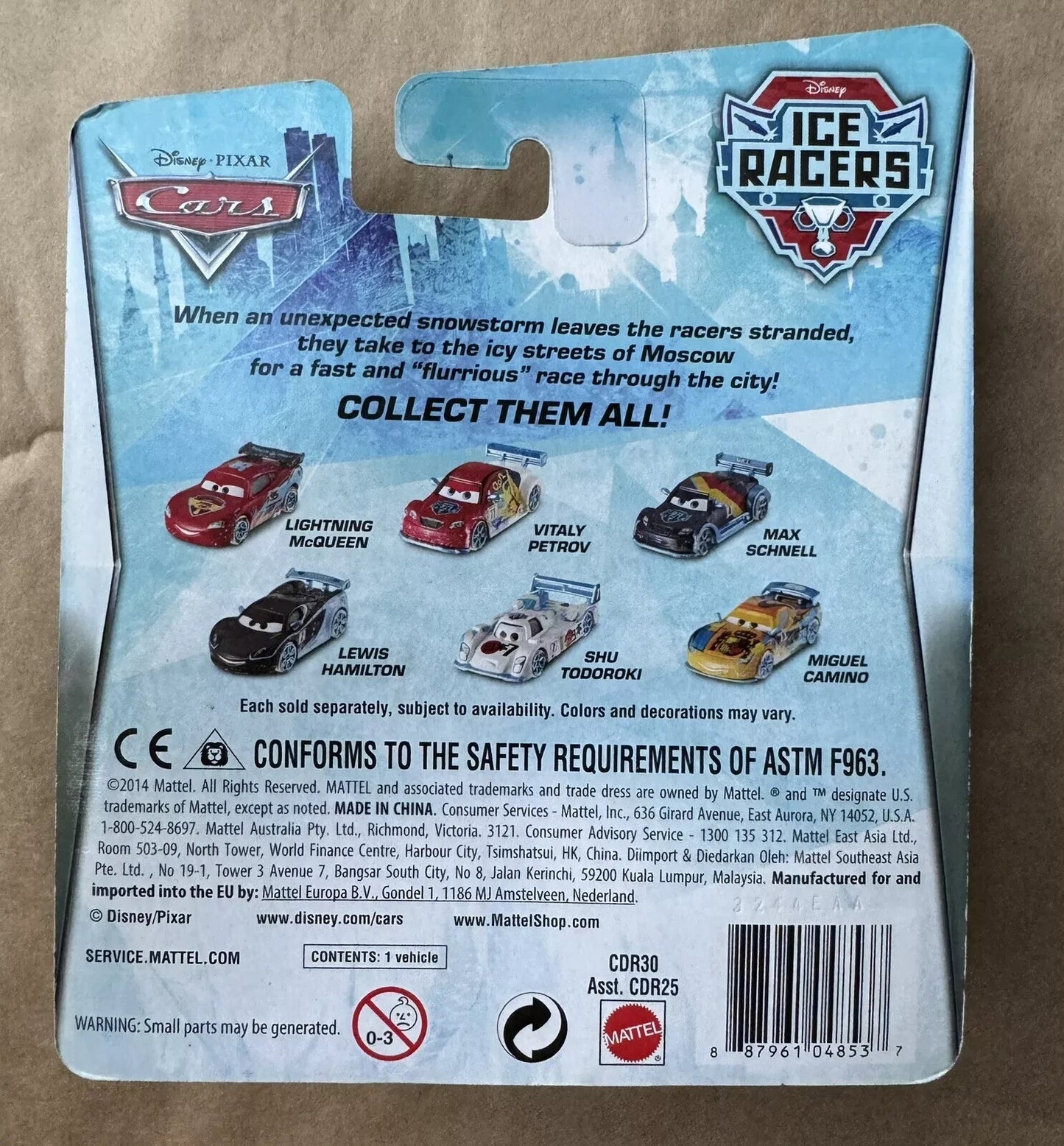 Raoul Caroule Ice Racers - Disney Pixar Cars - Mattel Diecast New
