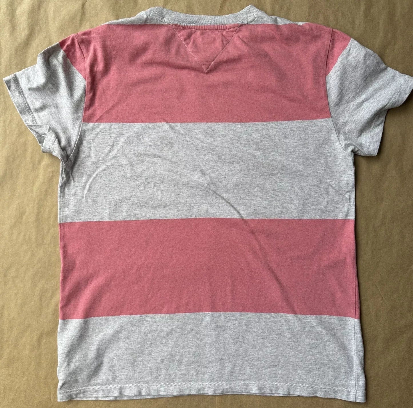 Pink & Grey Block T-Shirt - Tommy Jeans - Size M - PRE-OWNED