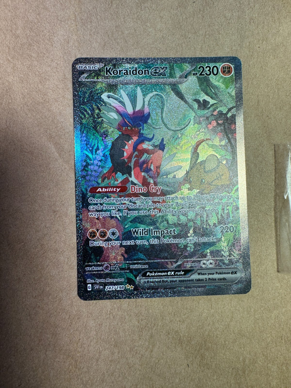 Koraidon EX 247/198 Pokemon SV Scarlet & Violet Base Set Holo Rare Near Mint