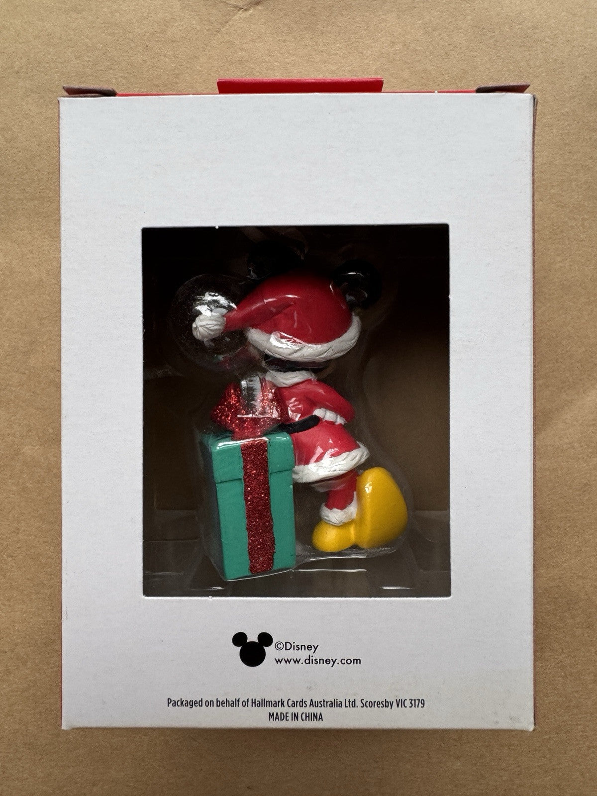 Mickey Mouse on Present - Hallmark Keepsake - Christmas Ornament - NEW