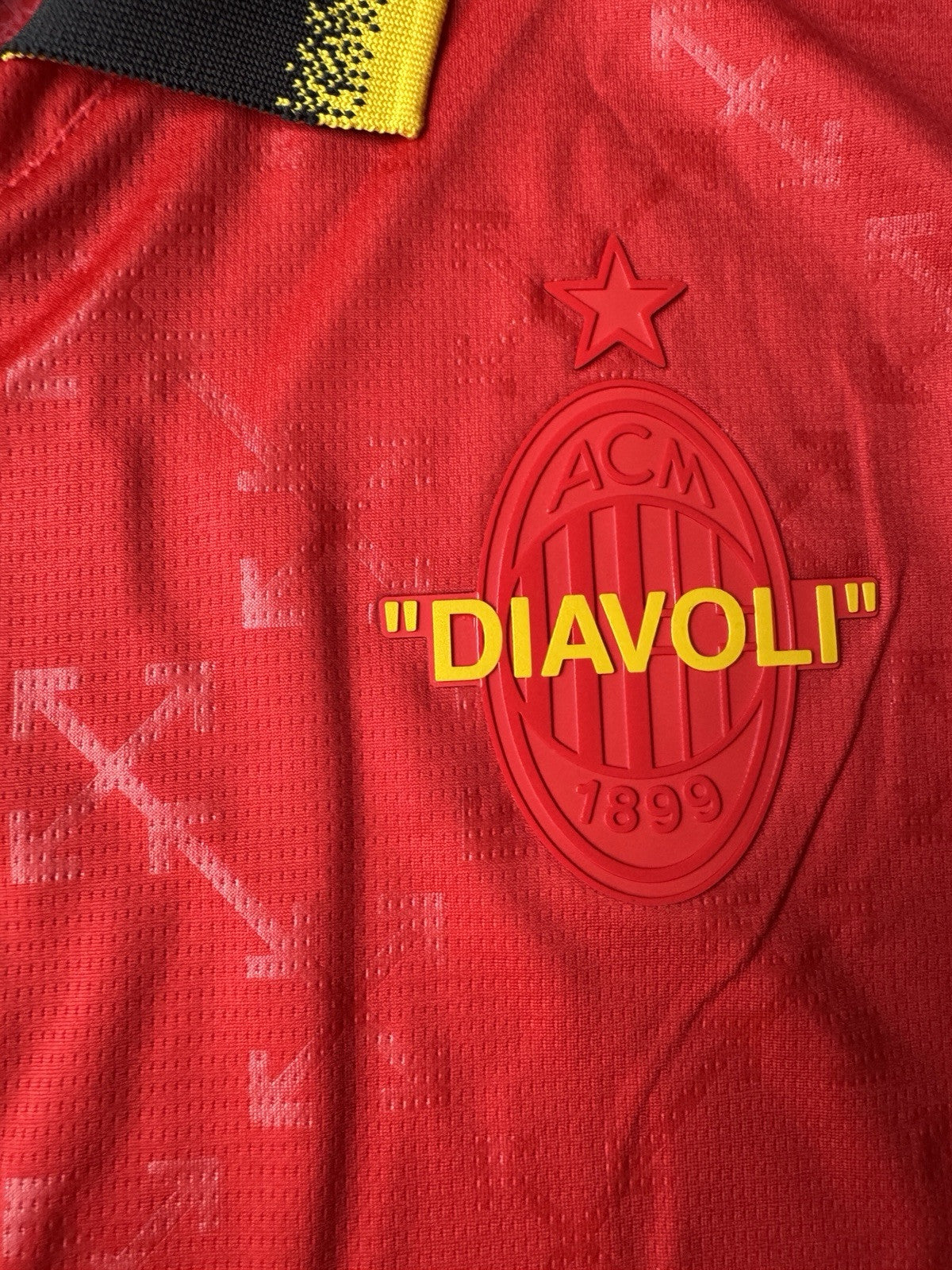 Puma x AC Milan x Off-White - Red Fourth Jersey Limited Jersey - Size M - NEW