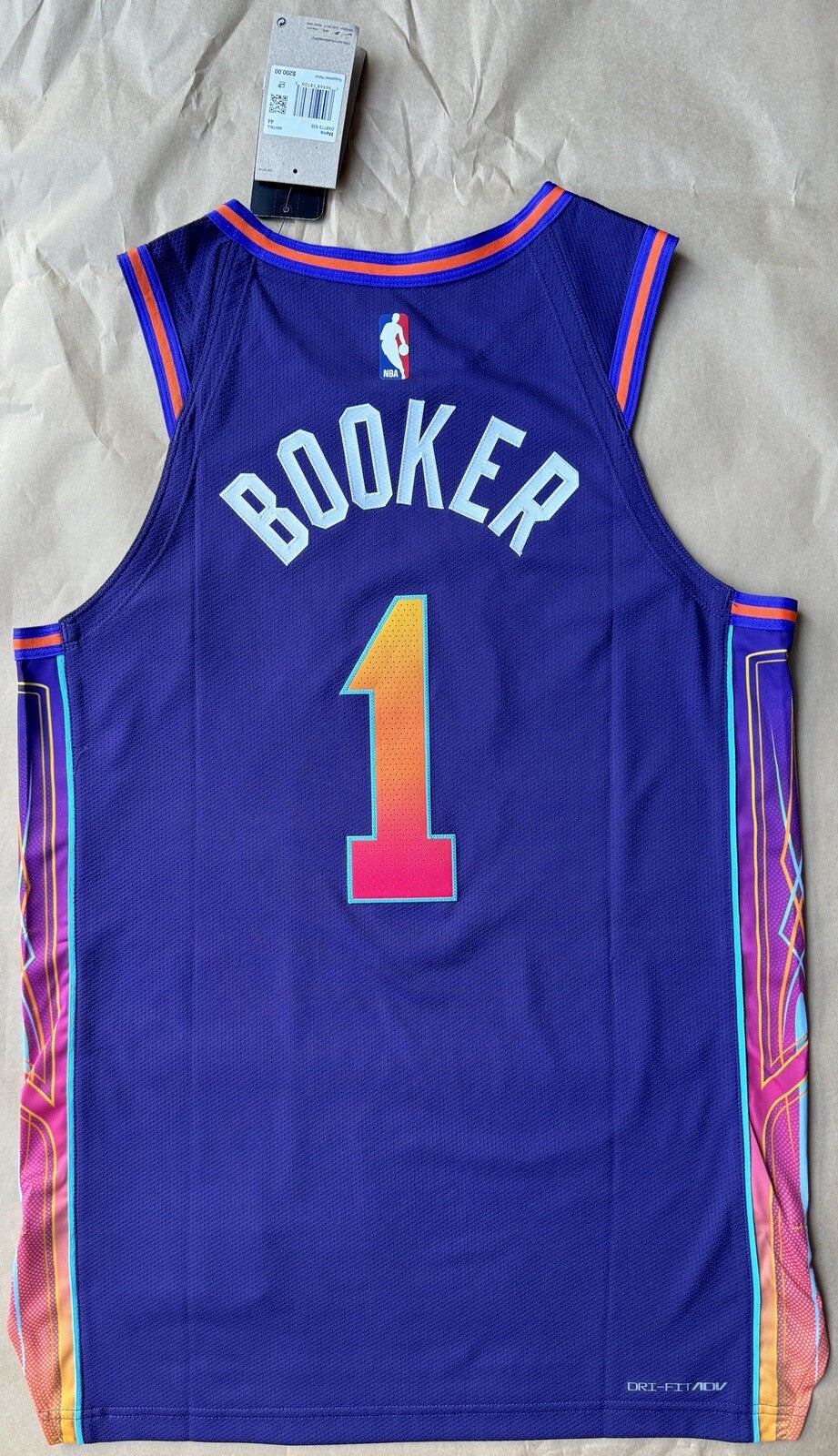Phoenix Suns - Devin Booker #1 - El Valle City NBA Jersey SIZE 44 Authentic NEW