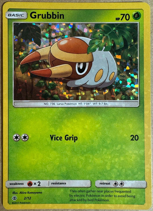 Grubbin Holo 2/12 McDonald's Promo 2017 Pokemon Near Mint