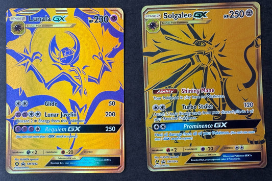 Lunala GX & Solgaleo GX Gold SM103a SM104a Hidden Fates Promo Pokemon Near mint