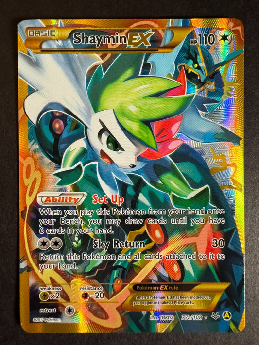 Shaymin Alternate EX Full Art 77a/108 Promo Pokemon XY Roaring Skies Near Mint