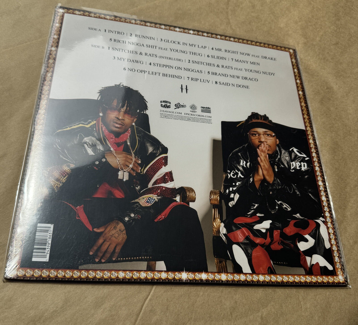 21 Savage & Metro Boomin - Savage Mode II Vinyl LP Record 1LP NEW SEALED (DRAKE)