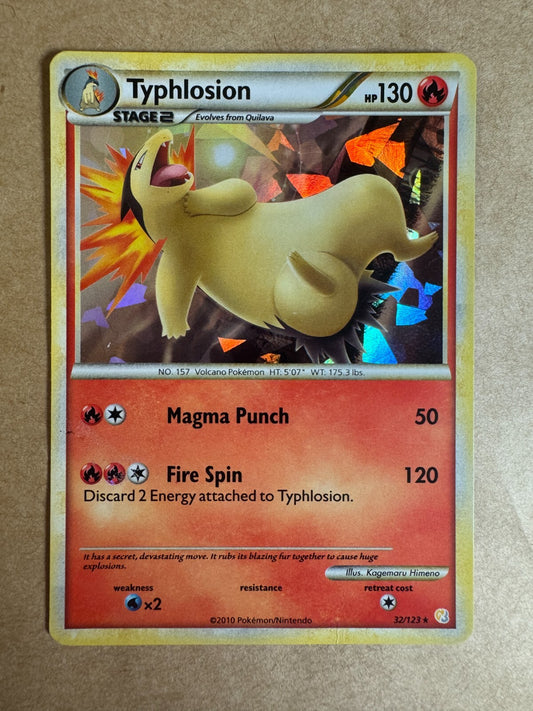 Typhlosion Cracked Ice Holo Promo 32/123 - HeartGold & SoulSilver Pokemon LP