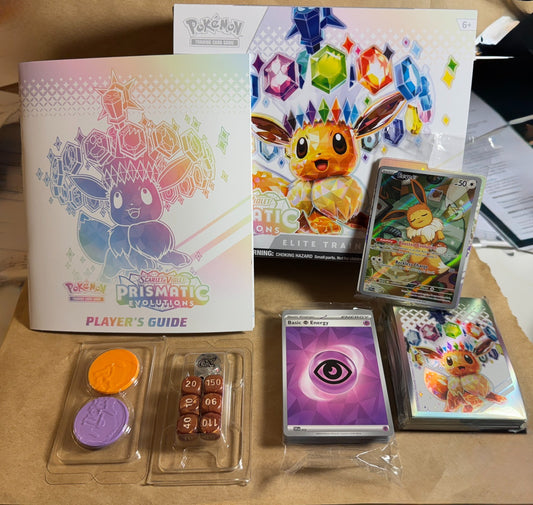 Pokemon TCG Prismatic Evolutions Elite Trainer Box WITH PROMO *no Booster packs*