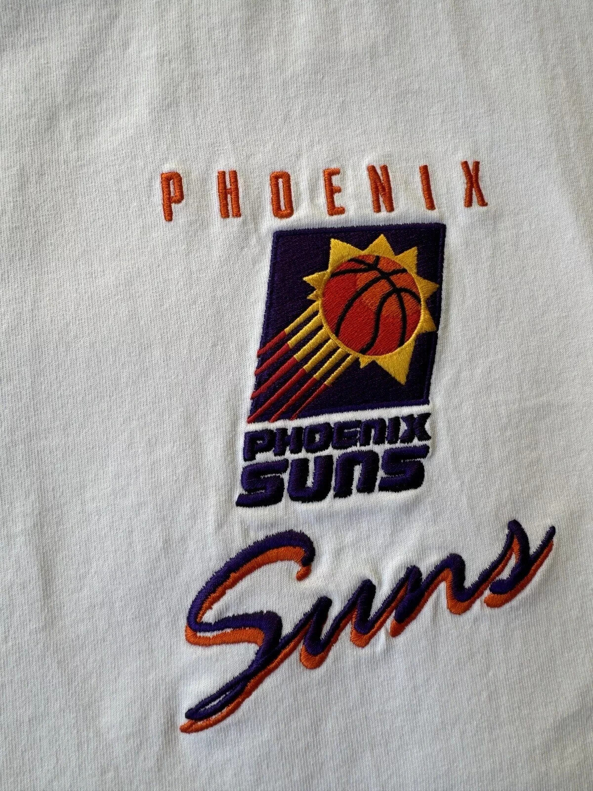 NBA Phoenix Suns Vintage White T-Shirt - Mitchell & Ness - Oversized - SIZE S