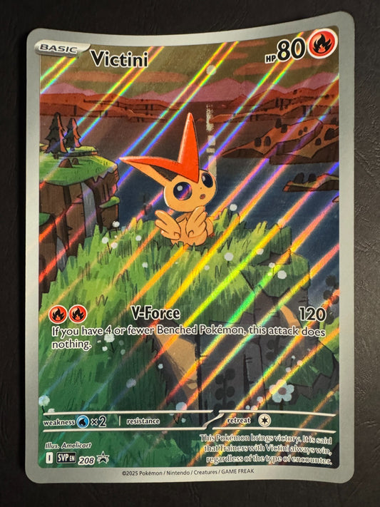 JUMBO Victini Illustration Rare Promo SVP 208 Pokemon White Flare Black Bolt