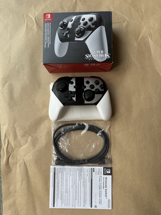 Nintendo Switch GENUINE Pro Controller Working Super Smash Bros Ultimate Edition