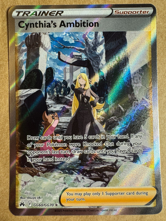 Cynthia's Ambition Full Art Trainer GG60/GG70 Pokemon Crown Zenith Near Mint