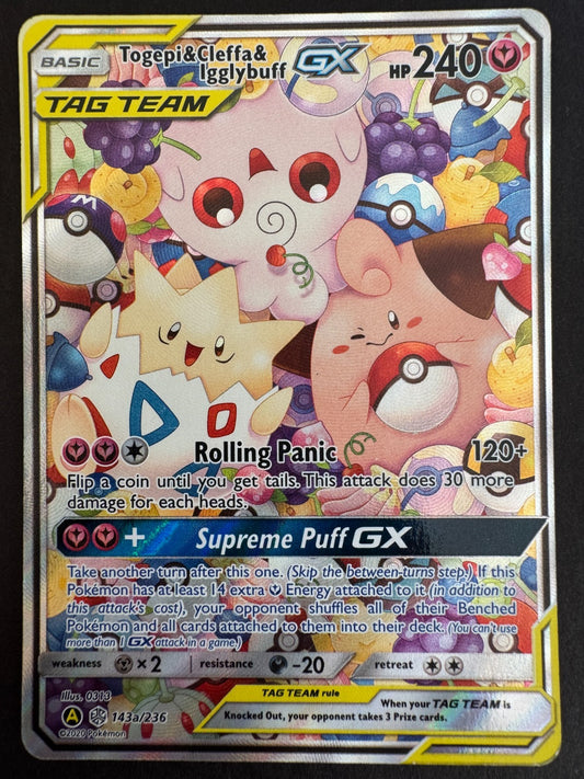 Togepi & Cleffa & Igglybuff GX Promo 143a/236 Tag-Team Pokemon Cosmic Eclipse