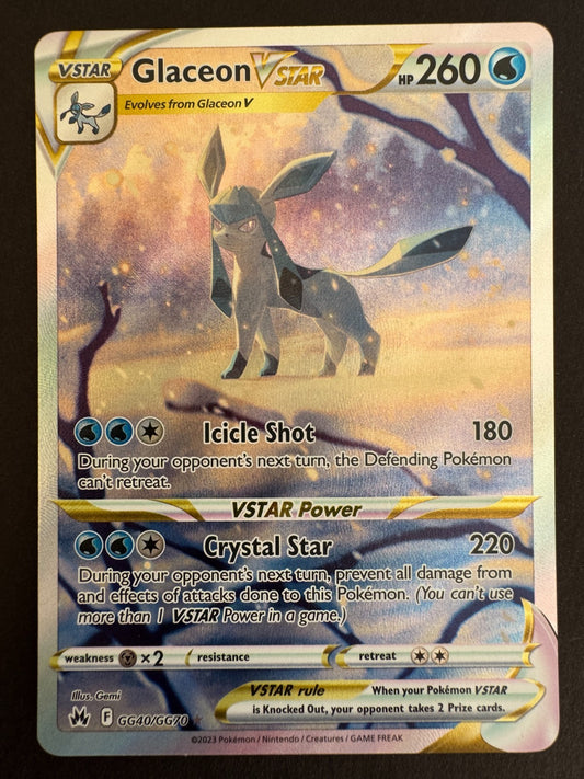 Glaceon Full Art VSTAR GG40/GG70 Pokemon Sword & Shield Crown Zenith Near Mint