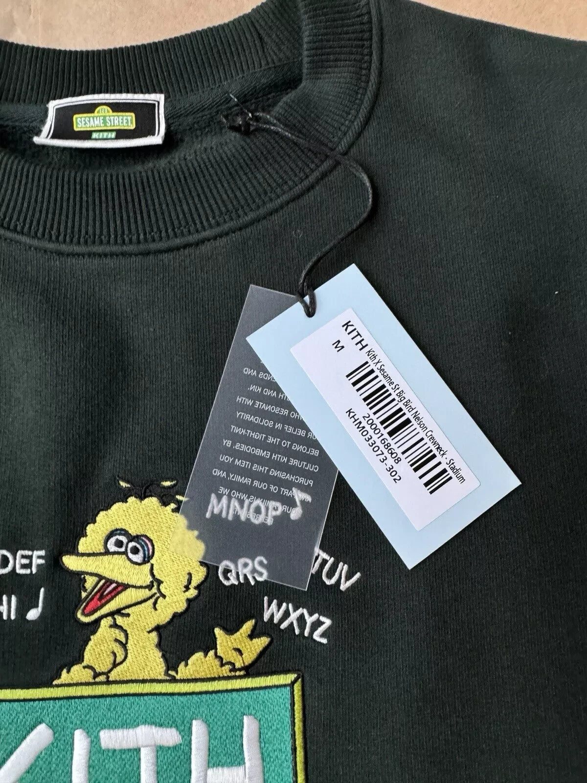 Big Bird - KITH x Sesame Street- Nelson Crewneck Sweatshirt - Size M - NEW