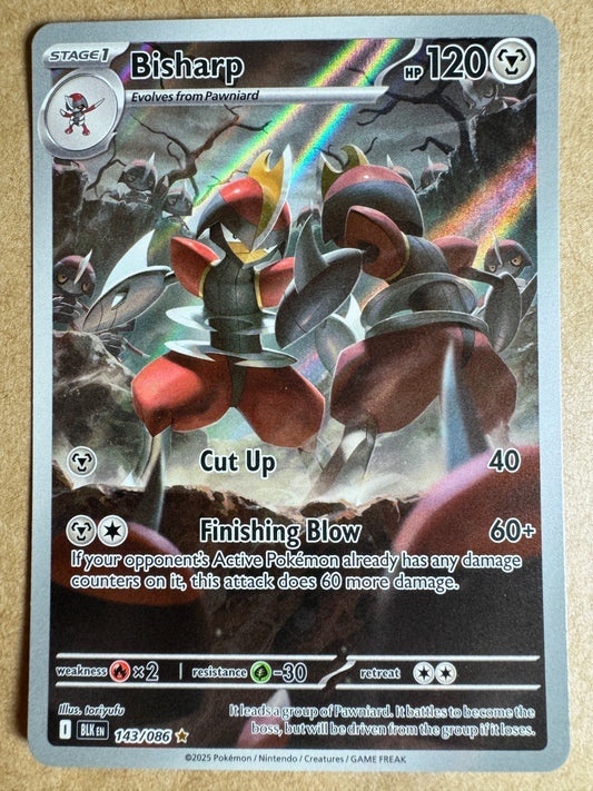 Bisharp 143/086 Illustration Rare Pokemon Scarlet & Violet Black Bolt Near Mint