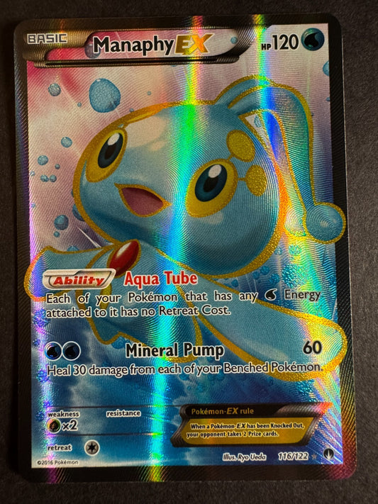 Manaphy Full Art EX 116/122 Pokemon XY Breakpoint Near Mint
