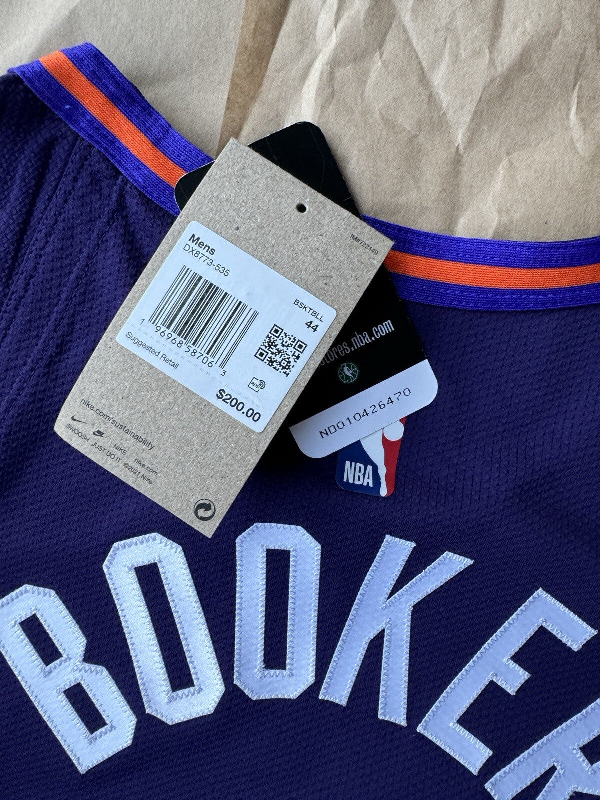 Phoenix Suns - Devin Booker #1 - El Valle City NBA Jersey SIZE 44 Authentic NEW