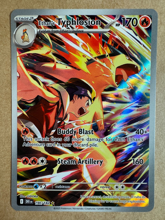 Ethan's Typhlosion Illustration Rare 190/182 Pokemon SV Destined Rivals NearMint