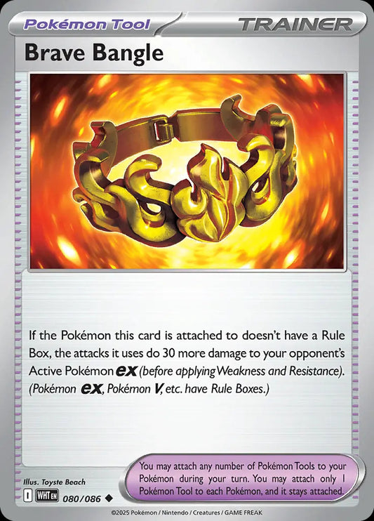 Brave Bangle Trainer Non-Holo 080/086 Pokemon SV White Flare Near Mint