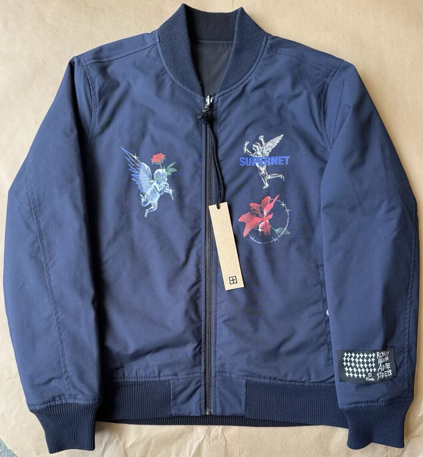 KSUBI Reversible Bomber Jacket - Midnight- Size L - NEW